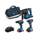 Bosch 3Tool Kit GSR 18V-55+ GDX 18V-200+ GBH 18V-22+ 3 x 4.0Ah (PC)+ GAL 1880CV (C)