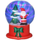 Aufblasbare Kristallkugel mit Weihnachtsmann LED Licht