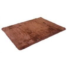 Teppich Shaggy Hochflor flauschig 230x160cm ~ dunkelbraun