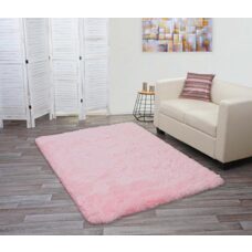 Teppich Shaggy Hochflor flauschig 200x140cm ~ rosa