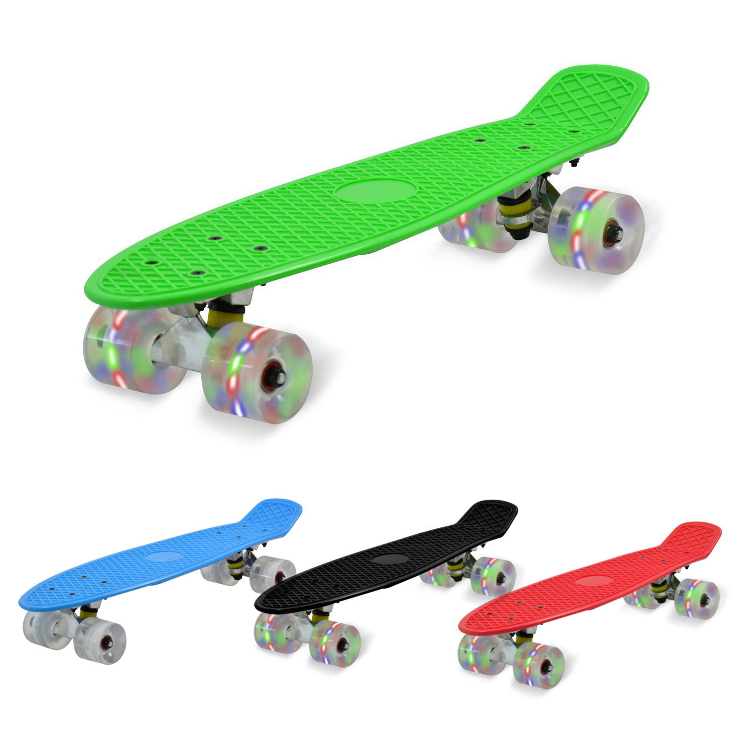  Retro Skateboard (LED-Räder)