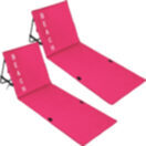 2 Strandmatten mit verstellbaren Lehnen pink