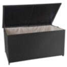 Poly-Rattan Kissenbox Premium schwarz 80x160x94cm ~ 950l