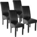 4 Esszimmerstühle, ergonomisch, massives Hartholz schwarz