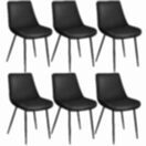 6er Set Stuhl Monroe Samtoptik schwarz