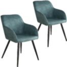 2er Set Stuhl Marilyn, blau/schwarz