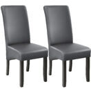 2 Esszimmerstühle mit ergonomischer Sitzform grau