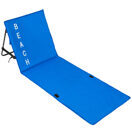 Strandmatte mit verstellbarer Lehne blau