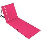 Strandmatte mit verstellbarer Lehne pink