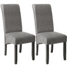 2 Esszimmerstühle, ergonomische Sitzform, grau marmoriert