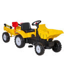 Kinder-Traktor mit Ladeschaufel Kipper und Anhänger
