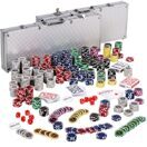 Poker Set mit 1000 Laser-Chips, Pokerkoffer Aluminium