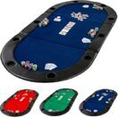 Pokerauflage Pokertisch klappbar faltbar, Farbe blau