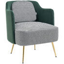 Polstersessel Lounge-Sessel RetrodesignSamtoptik Grün