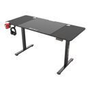 Höhenverstellbarer Tisch Stryn 140x60cm schwarz