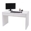 Schreibtisch Arbeitstisch, Hochglanz 100x60cm weiss