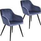 2er Set Stuhl Marilyn, blau/schwarz