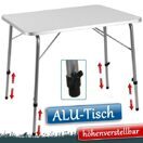Alu Tisch klappbar + höhenverstellbar 80 cm x 60 cm