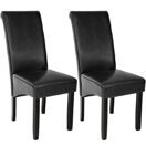 2 Esszimmerstühle mit ergonomischer Sitzform schwarz