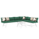 Lounge CALVI multifunktional grün/weiss