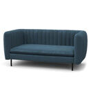 Sofa Samt ASHLEY 2-Sitzer blau