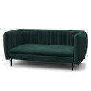Sofa Samt ASHLEY 2-Sitzer dunkelgrün