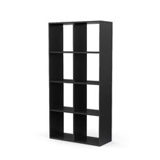Raumteiler Bücherregal LIAM 8 Fächer schwarz