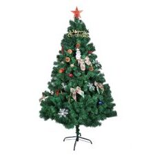 Künstlicher Weihnachtsbaum 180 cm mit Weihnachtsschmuck