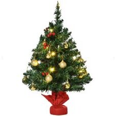 LED Weihnachtsbaum mit Deko 20x60cm