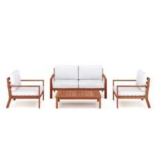 Lounge Holz BIBIONE natur/weiss