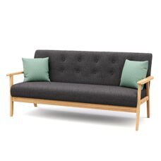 Sofa EDDY 3-Sitzer anthrazit