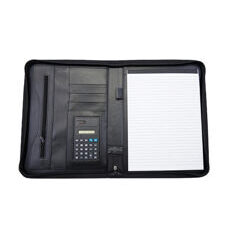Schreibmappe mit Taschenrechner A4 schwarz