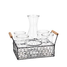 Trinkglas Set mit Krug und Karaffe