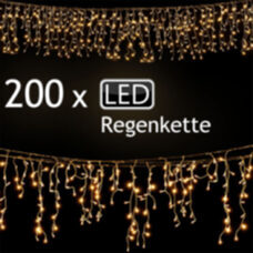 Regen Lichterkette mit 200 LEDs 10 Meter