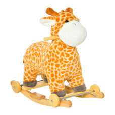 2in1 Schaukeltier Giraffe mit Räder und Sound 63x38x63cm