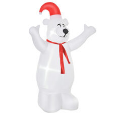 Aufblasbarer Weihnachts-Eisbär 172cm mit Lichtern
