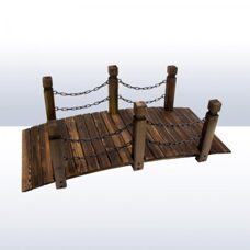 Gartenbrücke / Teichbrücke 148 cm aus Holz