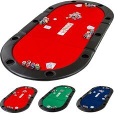 Pokerauflage Pokertisch klappbar faltbar, Farbe rot