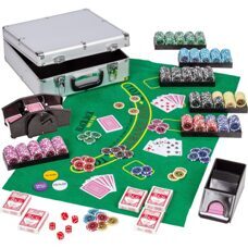 Pokerkoffer Ultimate 600 Chips Kartenmischer GamesPlanet