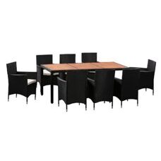 Rattangarnitur PISA: 1 Tisch + 8 Stühle