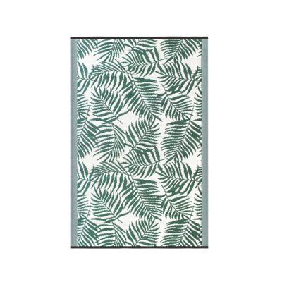 Outdoor Teppich TROPIC 240 x 150 cm grün/weiss