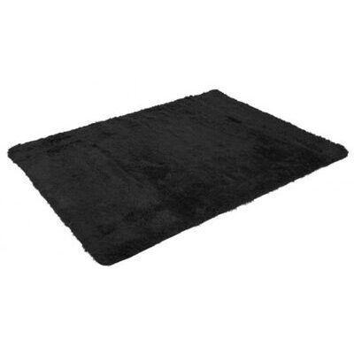 Teppich Shaggy Hochflor flauschig 160x120cm ~ schwarz