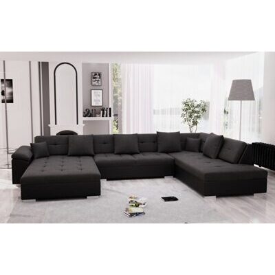 Sofa ARIA links grau/schwarz