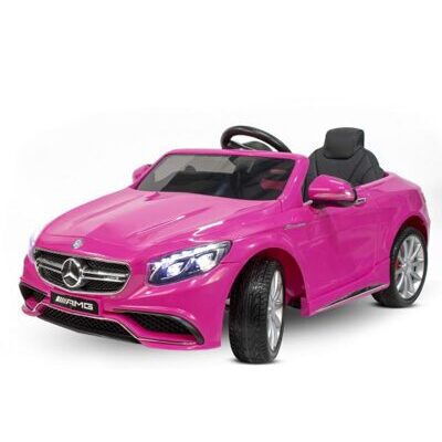 Elektroauto Mercedes S63 AMG 2 x 35W Lizenz ~ pink