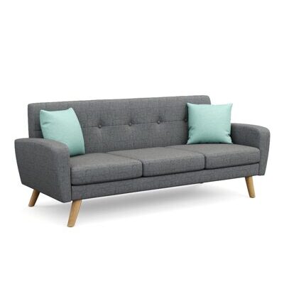 Sofa ALLY 3-Sitzer grau