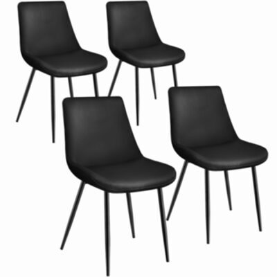 4er Set Stuhl Monroe Samtoptik schwarz
