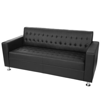 3er Sofa Kunda Couch Loungesofa Schwarz
