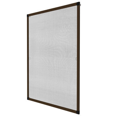 Fliegengitter für Fensterrahmen, braun 100 x 120 cm