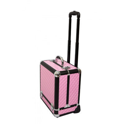 Kosmetikkoffer Aluminium-Trolley, pink