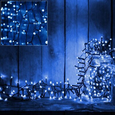 Lichterkette Weihnachten Blau 6m Timer